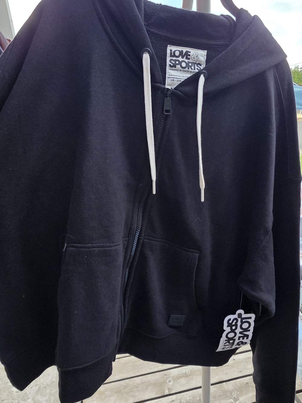 Love & Sports Black Zip-Up Hoodie